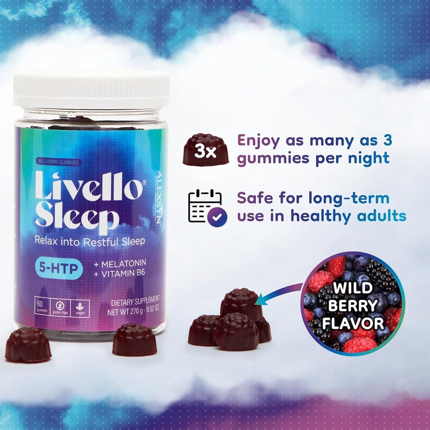 Livello® Sleep Gummies – Natural Nighttime Support